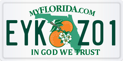 FL license plate EYKZ01