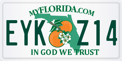 FL license plate EYKZ14