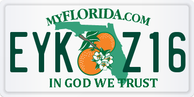 FL license plate EYKZ16