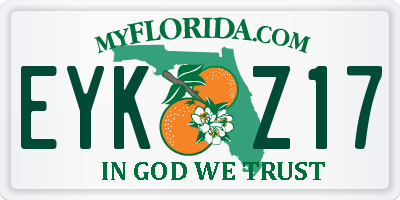 FL license plate EYKZ17