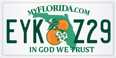 FL license plate EYKZ29