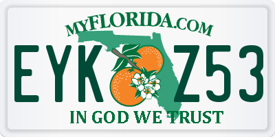 FL license plate EYKZ53