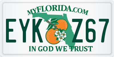 FL license plate EYKZ67