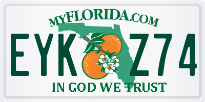 FL license plate EYKZ74
