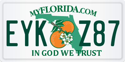 FL license plate EYKZ87