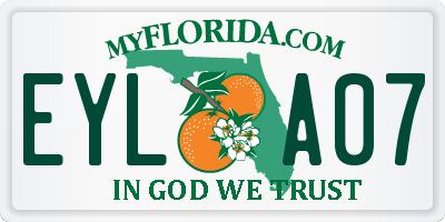FL license plate EYLA07