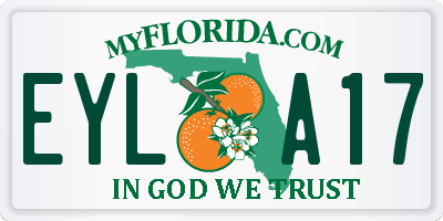 FL license plate EYLA17