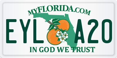 FL license plate EYLA20