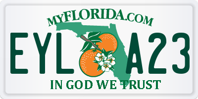 FL license plate EYLA23