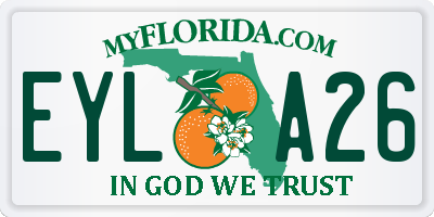 FL license plate EYLA26