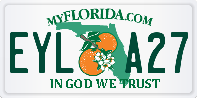 FL license plate EYLA27