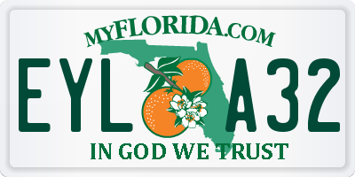 FL license plate EYLA32