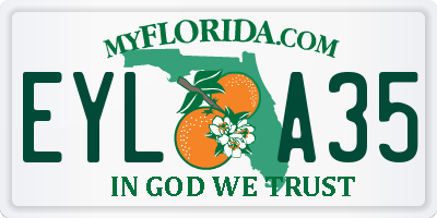 FL license plate EYLA35