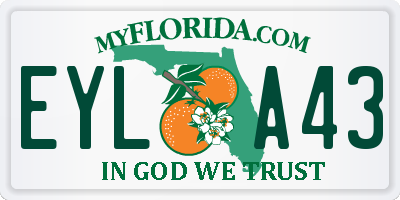FL license plate EYLA43