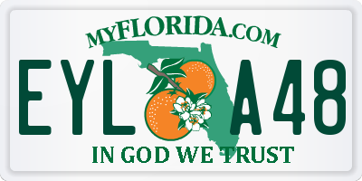 FL license plate EYLA48