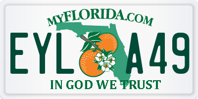 FL license plate EYLA49