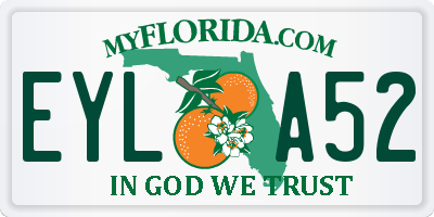FL license plate EYLA52