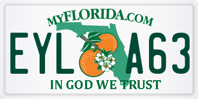 FL license plate EYLA63