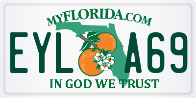 FL license plate EYLA69