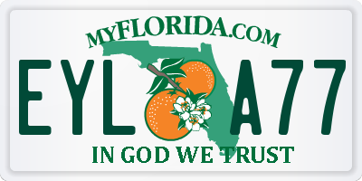 FL license plate EYLA77