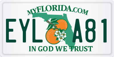 FL license plate EYLA81