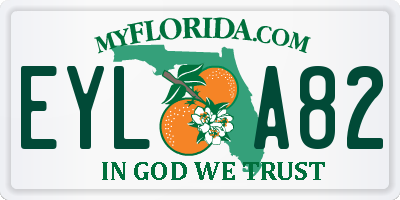 FL license plate EYLA82