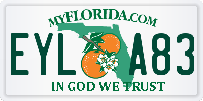 FL license plate EYLA83