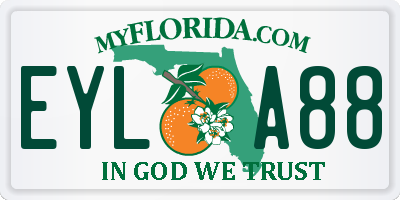 FL license plate EYLA88