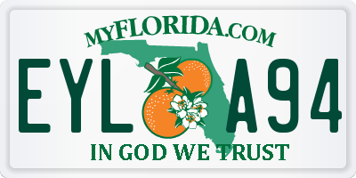 FL license plate EYLA94