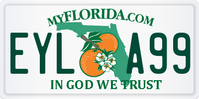 FL license plate EYLA99