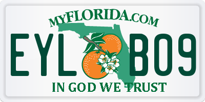 FL license plate EYLB09