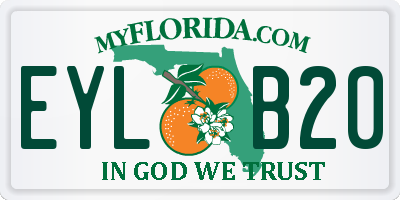 FL license plate EYLB20