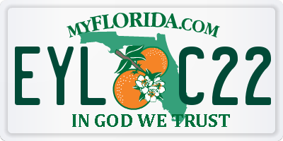 FL license plate EYLC22