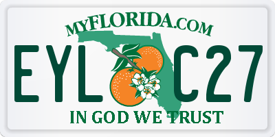 FL license plate EYLC27
