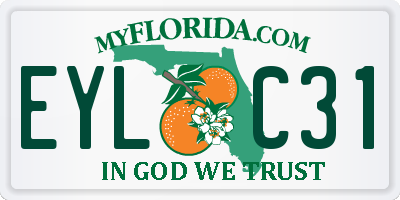 FL license plate EYLC31