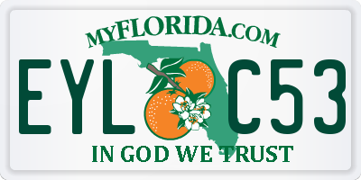 FL license plate EYLC53