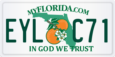 FL license plate EYLC71