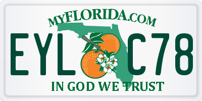 FL license plate EYLC78