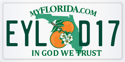 FL license plate EYLD17