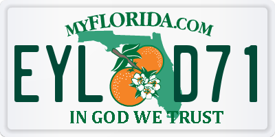 FL license plate EYLD71