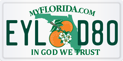 FL license plate EYLD80