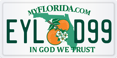 FL license plate EYLD99
