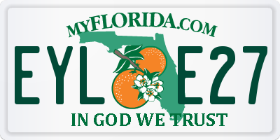 FL license plate EYLE27