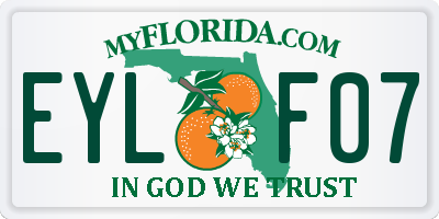 FL license plate EYLF07