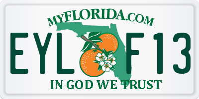 FL license plate EYLF13