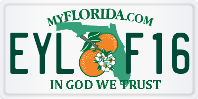 FL license plate EYLF16