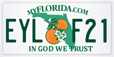 FL license plate EYLF21