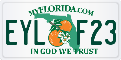 FL license plate EYLF23
