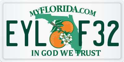 FL license plate EYLF32