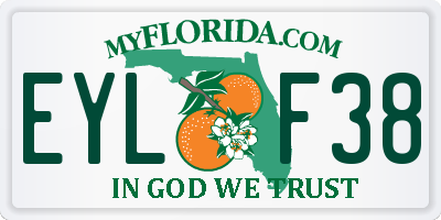 FL license plate EYLF38